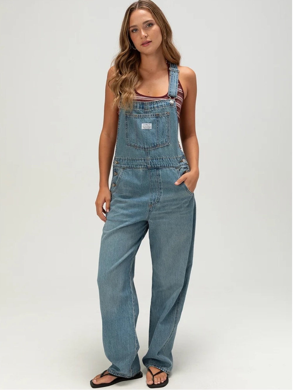 Levi's Vintage Light Blue Denim Women Overalls File Alway